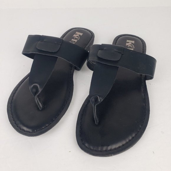 Korks Women's Black Flip Flop Sandals Black Size US 6 - Picture 1 of 8